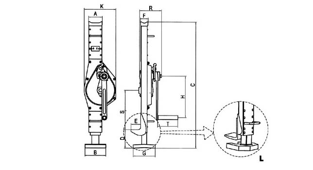 Structure of Low Claw Mechanical Jacks