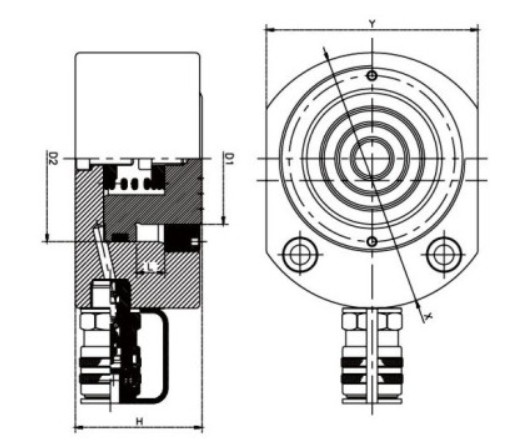 Single-acting Thin Separate Jack